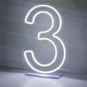 LED Neon Signs Number 3 Birthdays Decor Neon Lights Party USB Plus Battery Case Light up your baby's birthday with our Neon Number Three Sign (Number 3)