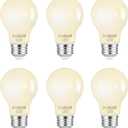 Dimmable E26 LED Light Bulb 60 Watt Equivalent, Sigalux Energy Star Certified Daylight 2700K LED Filament Bulb, A19 LED Edison Vintage Antique Frosted Bulbs with Medium Base, 800LM, UL Listed, 6 Packs (Soft White)