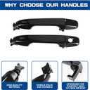 Front Driver & Passenger Exterior Door Handles 69211-06090 69217-06370 for Toyota Camry 2012-2017 - Set of 2
