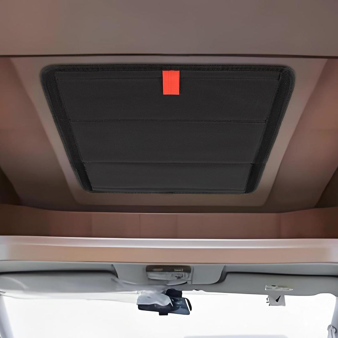 RedCall Rv Skylight Cover Insulator,Rv Vent Covers for Roof,Black Sun Blackout Fabric (16 x 16 inch),Camper Accessories for Inside