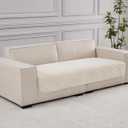 Dog Bed Cover Couch Cover for Pets, 33x82 inch Anti-Slip Washable Couch Pads for 3 Cushions Sofa Furniture Protector (Cream White)