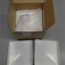 Taiyin 6 Pcs Pyramid White PVC Vinyl Post Top Caps, Fence and Deck Post Caps for Vinyl Fence Posts (6 x 6 Inch)