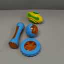 Dog Squeaky Toys Pack 4 Pcs, Pool Toys, Floating Toys for Interactive Fetch & Play, Dog Beach Toy Set, TPR