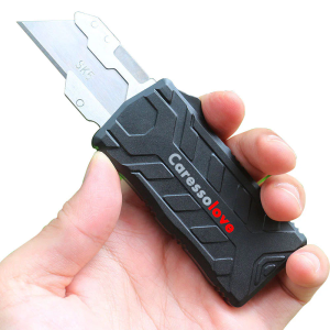 Self Retracting Razor Blades Utility Knife, EDC Box Cutters Retractable Heavy Duty, Best Automatic Boxcutter for Cardboard, Replaceable Blade Work Construction Knife With Belt Clip