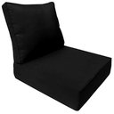 Cushion and Pillow Covers for Outdoor use 22x22" cushion, 22x18.5inch pillow cover ( Black )