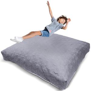 Matini Home Crash Pad Special - Sensory Pad with Cover Foam Blocks for Kids and Adults, Ideal Gymnastics Equipment to Jump, Play or Relax - Grey Pattern 60" X 60"