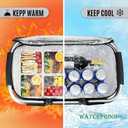 Foldable Insulated Picnic Basket 30L 31.7 QT Large Capacity Cooler Tote with Double Handles Thermal Shopping Basket for Picnic Camping Beach Travel Outdoor Use