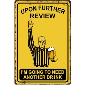 ALKB Funny Football Gifts for Men  8x12 Vintage Man Cave Decor Tin Sign, Football Party Wall Decoration for Guys Home Bar, Unique Sports Present Idea