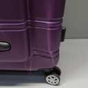 Rockland Melbourne Hardside Expandable Spinner Wheel Luggage, Checked Large 28", Purple