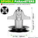 54" Deck 618-04126 Spindle Rebuild Kit for Cub Cadet SLT1554 SLTX1054 SLT5400 SLTX1054 GT1554, for 918-04126 618-04125 Spindle, 3 Blades 742-0677 942-0677,1 138 5/8" Belt 954-0642, 954-0642