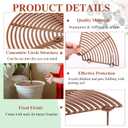Sawysine 3 Pcs Plant Pot Cover Plant Protector from Animal Flower Pot Grid with Center Cutout Flower Cover Soil Protectors(Coffee,11.8 in)