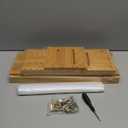 BSTSLL Bamboo Over the Stove Shelf 31in - Durable Stove Shelf for Back of Stove with Non-Slip EVA Liner, 6 Hooks & Utensil Holder, Spice Rack for Standard Stoves (Yellow)