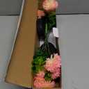 2 Pack Outdoor Solar Garden Lights Decor, Waterproof Solar Powered Flowers Lamp, Decorative 14PCS Artificial Dahlia with Warm White LEDs, 29.5 INCH Solar Lights for Pathway Fence Yard Patio Lawn Porch