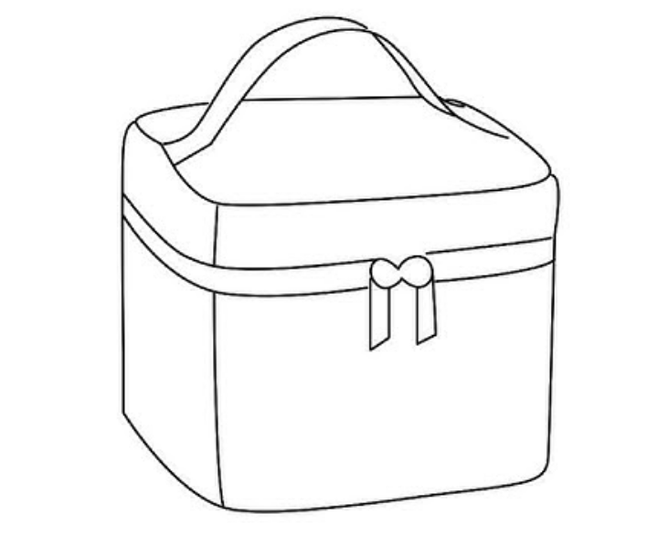 4 Small Red and Black Lunch Bags