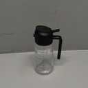 TrendPlain 16oz/470ml Glass Olive Oil Sprayer for Cooking  2 in 1 Olive Oil Dispenser Bottle for Kitchen Gadgets and Air Fryer Accessories, Salad, BBQ - Black