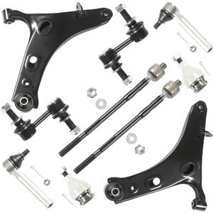 10PCS Suspension Kit Fits for Subaru Forester 2014 2015 2016 2017 2018 Front Lower Control Arm w/2 Ball Joint 2 Sway Bar Link 4 Outer & Inner Tie Rod End