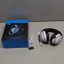 Gtheos 2.4GHz Wireless Gaming Headset for PS5, PS4 Fortnite & Call of Duty/FPS Gamers, PC, Nintendo Switch, Bluetooth 5.3 Gaming Headphones with Noise Canceling Mic, Stereo Sound, 40+Hr Battery -White