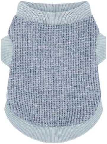 Cozy and Functional Dog Shirts for Small Puppies: Stretchable Blue Attire with Easy-On Design, Ideal for Chihuahuas and Yorkies - Enhance Comfort and Playfulness on Chill Days Medium