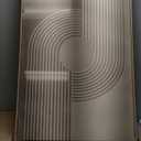 Framed Boho Neutral Abstract Wall Art for Living Room, Large 3 Piece Mid Century Modern Painting Prints, Minimalist Geometric Canvas Artworks for Dining Room Hallway Office Wall Decor, 24x36 In