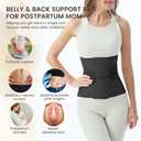Allaugh Postpartum Belly Band for Women: Abdominal Binder Post Surgery, C Section Waist Trainer, Breathable Belly Wrap, Adjustable Support for After Birth Back Pain & Weak Core, Easy Put On Take Off