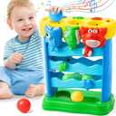 V-Opitos Musical Toys for 1, 2 Years Old Boys & Girls, Feeding Interactive Toddler Toys for Baby 12-18 Months, Montessori Education Toys, Perfect Christmas Birthday Gifts (Blue)
