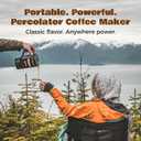 STOKE VOLTAICS Percolator Coffee Pot Electric,Boil Water & Brew Tea 2-in-1,3 Cup Coffee Maker,Portable Tea Kit for Camping,Travel