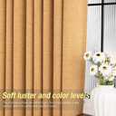 Gold Blackout Velvet Curtains 120 inch Long for Bedroom Grommet Chenille Curtain Light Blocking Thermal Insulated Luxury Elegant Modern Living Room Black Out Drapes Golden Brown Home Decor 2 Panels