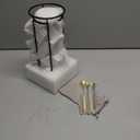 LYEOBOH Stackable Coffee Mugs with Rack, 13 oz Ceramic Coffee Mug Set of 4 with Stand, Latte Cup with Spoon, Cappuccino Cups for Hot Cocoa, Milk, White