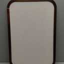 Vintage Arch Scalloped Rectangle Framed Pin Board Linen Display Bulletin Board Large Fabric Picture Memo Decorative Pinboard for Xmas Gift Wall Office(Rectangle,20'' X 30'',Dark Brown)