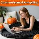 Halloween Arm Knitting Chunky Yarn - Soft Chunky Cotton Yarn for Arm Knitting Crochet for Beginners to DIY Baskets Bags Pet Nests Pillows Cushions Wall Halloween Decor(0.55lb/10 Yards)