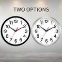 Rohioue Wall Clock Modern 8 Inch Battery Operated Silent Non Ticking Small Analog Clock for Living Room Office Home Bedroom Kitchen Bathroom(Black)