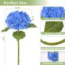 MARTINE MALL 4Pcs 21in Hydrangea Artificial Flowers, Latex Real Touch Hydrangeas Lifelike Large Hydrangea Flowers for Home Decor Party Arrangements Wedding Bouquets Centerpieces (Dark Blue)