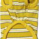 YQYS Dog Shirts Multi-Color Striped Cotton Vest for Small Dogs and Cats Puppy Clothes Teacup Dog Clothing Tank Top for Chihuahua Miniature Pinscher Yellow Medium