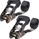 Ayaport Endless Ratchet Straps (No Hooks) 1" x 8' Heavy Duty Small Ratchet Tie Down Straps 1860lbs Break Strength Black Tie Downs for Cargo, Truck Bed, Motorcycle