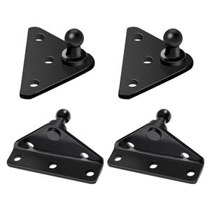 Euplokeer 10mm Ball Stud Mounting Bracket for Gas Shock Spring Strut Prop Lift Support, 2pcs L-Type, 2pcs Flat-Type and 16pcs Screws
