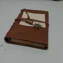 MALEDEN Refillable Spiral Daily Notepad Classic Embossed Travel Journal Diary (Brown)