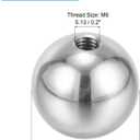 PATIKIL M6x25mm Ball Nuts Knob, 3 Pack Female Thread 304 Stainless Steel Round Blind Hole Screw Cap Cover for Lighting Machinery DIY Decoration, Silver