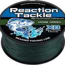 Reaction Tackle Braided Fishing Line - Pro Grade Power Performance for Saltwater or Freshwater Fish - Colored Fishing Line Braid for Extra Visibility, 80 Lb (1500 Yards)