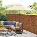 Brown 2 Pack 4FT X 16.4FT Reed Fencing Roll, Balcony Privacy Shade Reed Bamboo Fencing Garden Fence Border, Wind Block Sunshade Fence Screen for Outdoor Yard Patio Flower Bed Edge