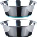 PEGGY11 Deep Stainless Steel Anti-Slip Dog Bowls - 2-Pack, 3 Cups