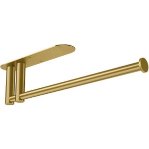 Paper Towel Holder Under Cabinet, 13Inch Self-Adhesive or Wall Paper Towel Holder for Kitchen, Bathroom, RV, Gold