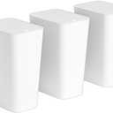 Yieach 12L White Slim Bathroom Trash Can with Lid,3.17 Gallon Pet/Dog Proof Kitchen Trash Can,Rectangle Thin Garbage Can,Covered Waste Basket,Narrow Small Plastic Trashcan for Room,Bedroom,Office,1PCS