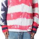 mnml Men's Flag Loose Knitted Sweater (X-Large, Blue)