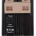 Eaton CHF220 Series 20A DP Circuit Breaker, No Size, Black