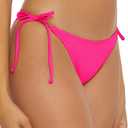 Kira - Women's Side Tie Bikini Bottom with Cheeky Coverage, Sexy Swimwear Separates for Women, Taffy, Medium (Pink, M)