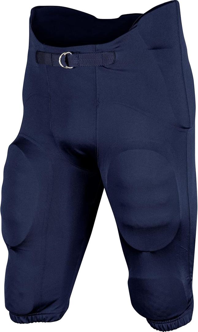 Champro Boys' Terminator 2 Integrated Youth Football Pants with Built-in Pads (Blue, L)