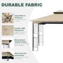 Replacement Gazebo Canopy for 10 x 12 Regency II Patio Gazebo,(Light Beige)