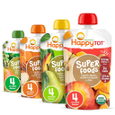 Happy Tot Organics Stage 4 Baby Food Pouches, Gluten Free, Vegan Snack, SuperFoods Fruit & Veggie Puree & Chia Variety Pack, 4.22 Ounce (Pack of 16), Best By : 04AUG25