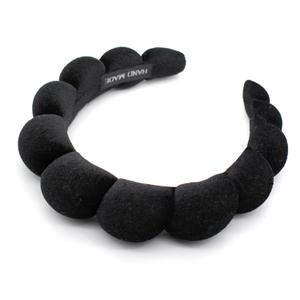 Fashion Headbands for Women Padded Fabric Hair Bands Wide Velvet Non Slip Headband Hair Accessories for Women Girls, Black