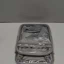 Blvornl Clear Crossbody Bag with Adjustable Shoulder Strap, Stadium Approved PVC Purse Bag, Messenger Bag (Large, Grey)